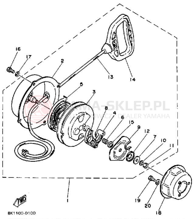 Schemat "rozrusznik" do Yamaha VK540 VK540EN