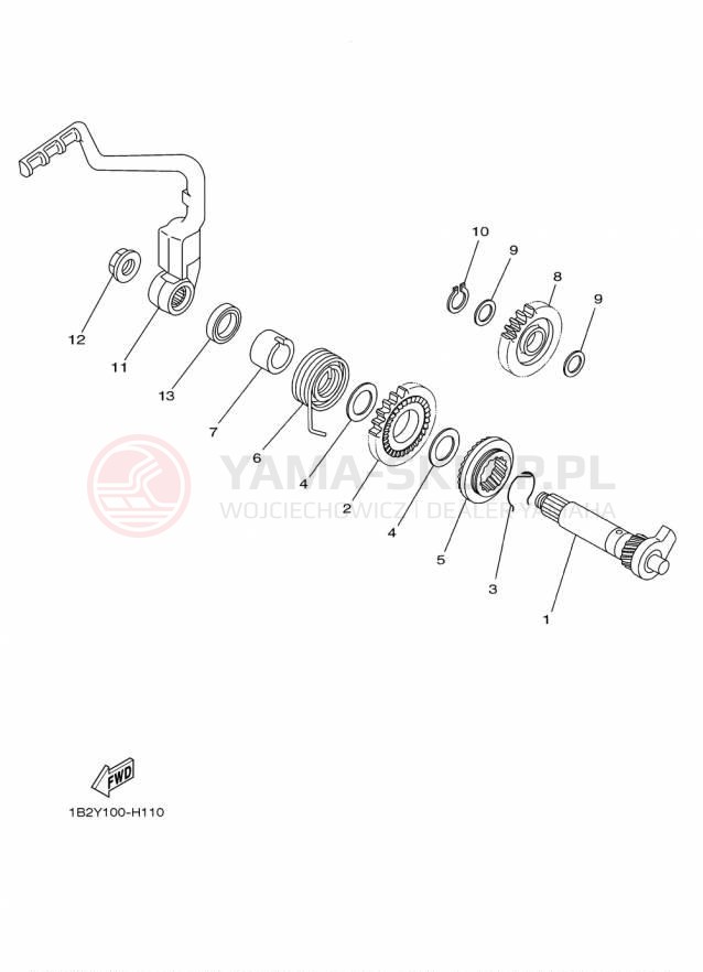 Schemat "rozrusznik" do Yamaha TTR125LE TTR125LEF