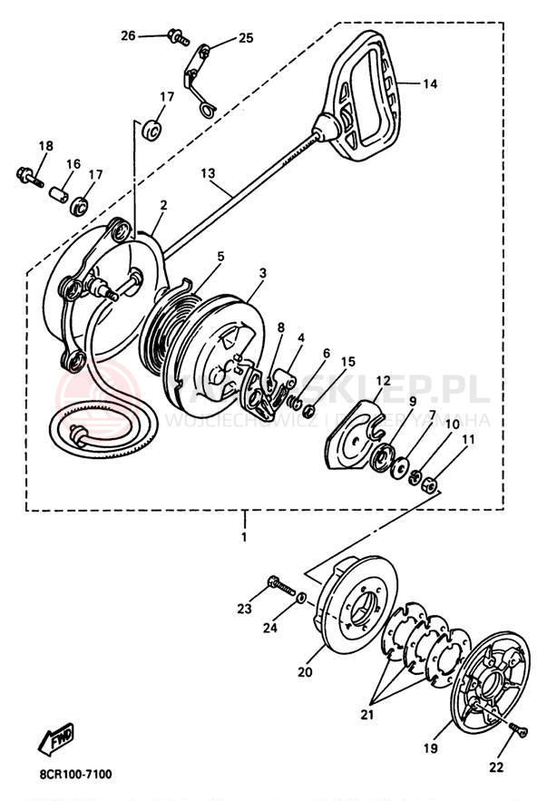 Schemat "rozrusznik" do Yamaha VMAX 600 SX VX600SXA/VX700SXA