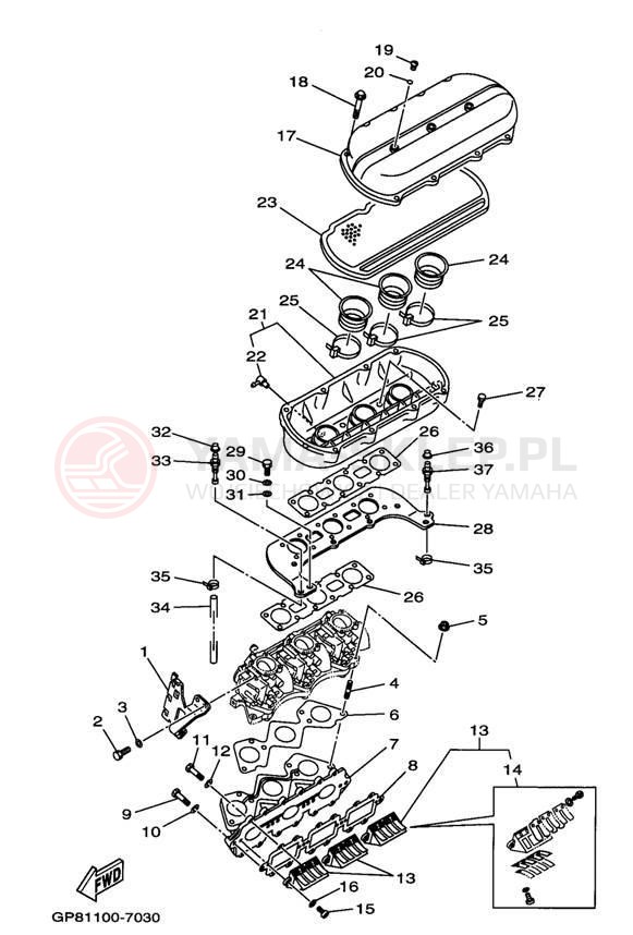 Schemat "Wtrysk paliwa" do Yamaha WAVE RUNNER GP1200 GP1200V