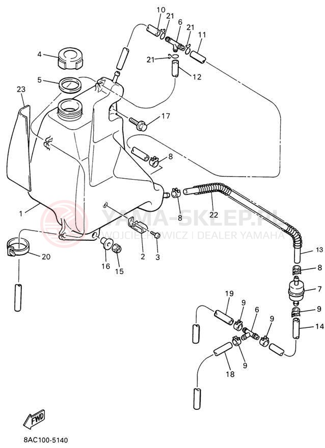 Schemat "Miska olejowa" do Yamaha VK540 II VK540EW