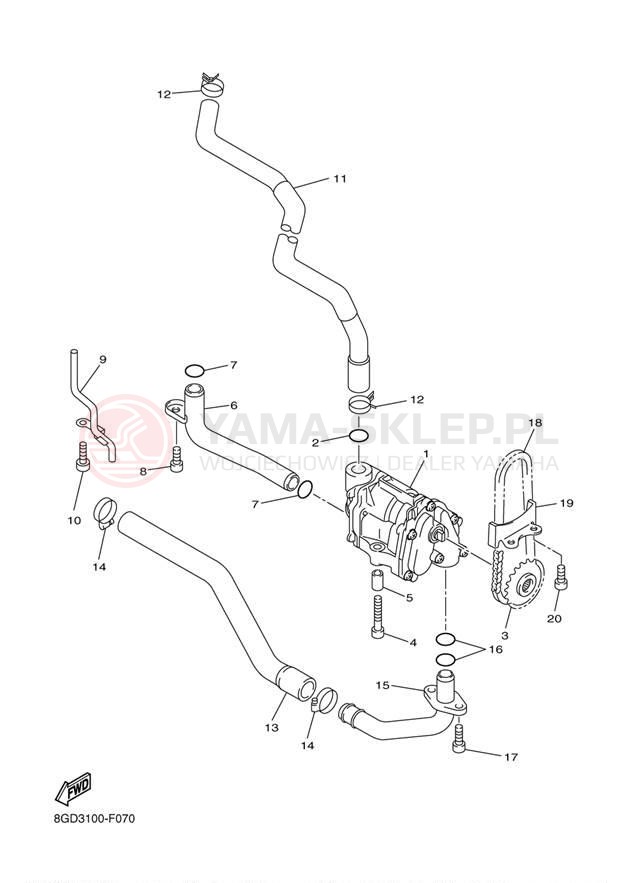 Schemat "Pompa olejowa" do Yamaha APEX_RTX RX10RTRYB/RX10RYR