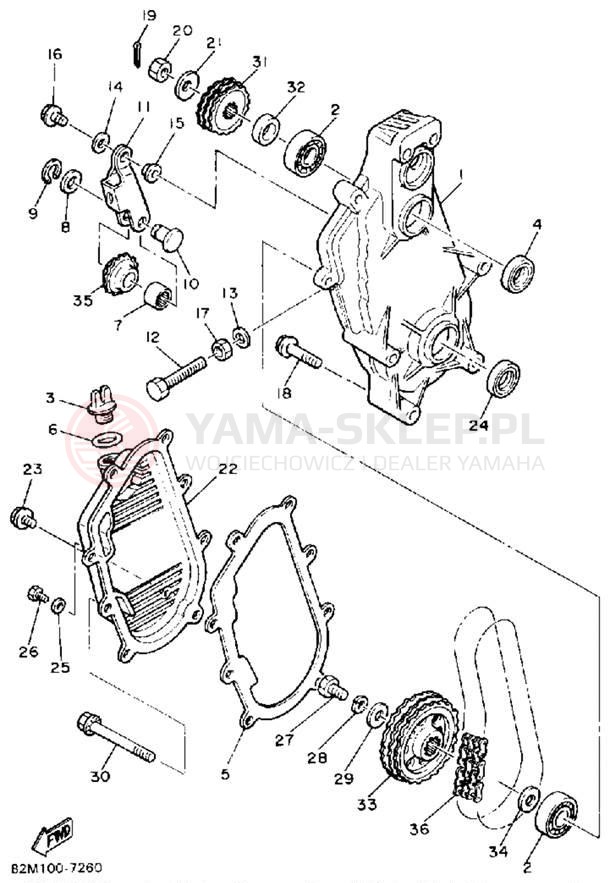 Schemat "Układ napędowy" do Yamaha EXCITER EX570P/EX570HP