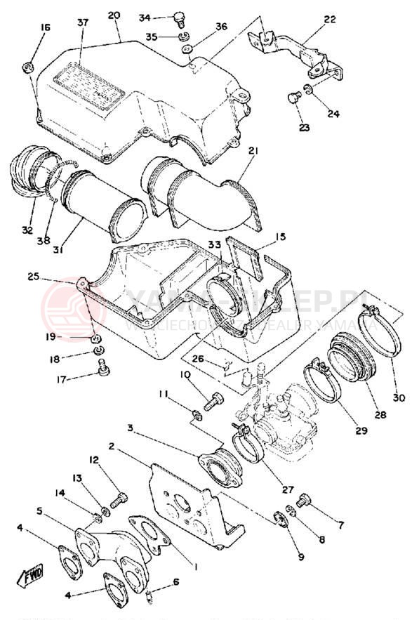 Schemat "Wtrysk paliwa" do Yamaha ET340C