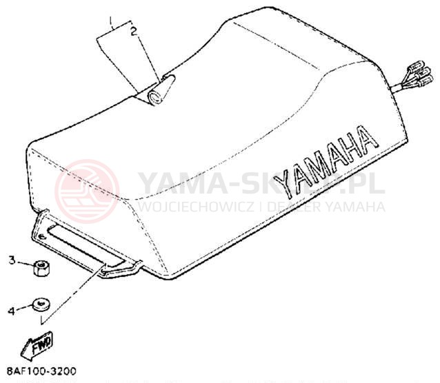 Schemat "siedzenie" do Yamaha BRAVO LT (LONG TRACK) BR250TT