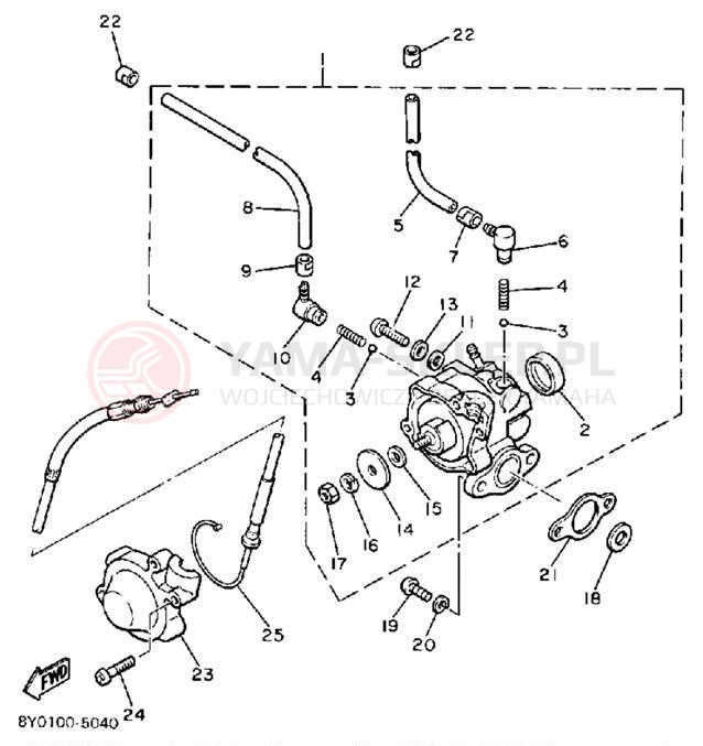 Schemat "Pompa olejowa" do Yamaha SRV SR540N