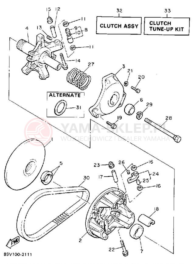 Schemat "PRIMARY SHEAVE" do Yamaha PHAZER II ST PZ480STT