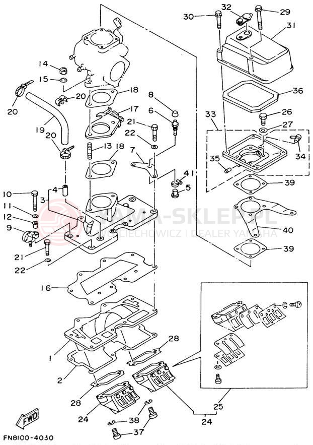 Schemat "Filtr powietrza" do Yamaha WAVE RUNNER VXR WRB650S