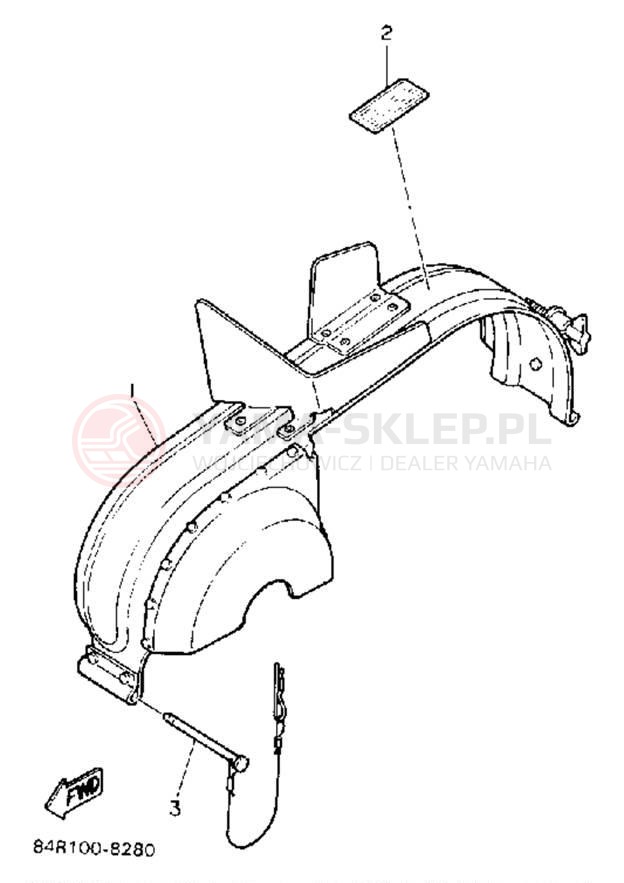 Schemat "GUARD - LUGGAGE BOX" do Yamaha VK540 VK540EP