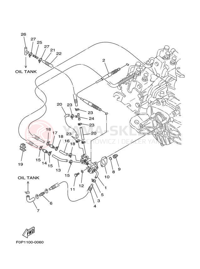 Schemat "Pompa olejowa" do Yamaha XL800 XA800Y