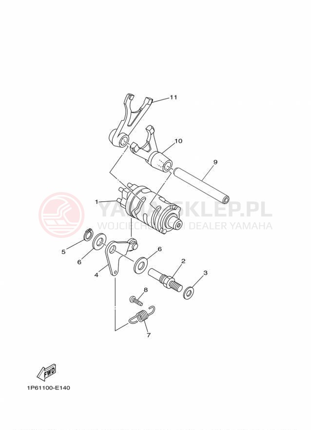 Schemat "Wodziki, automat" do Yamaha TTR50E TTR50EF
