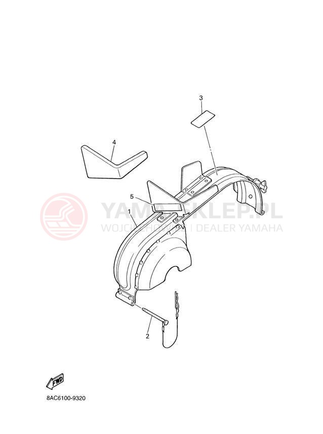 Schemat "GUARD - LUGGAGE BOX" do Yamaha VK 540 III VK540EH