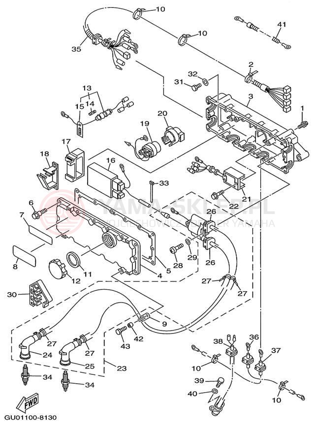 Schemat "układ elektryczny" do Yamaha WAVE RUNNER GP800W GP800W