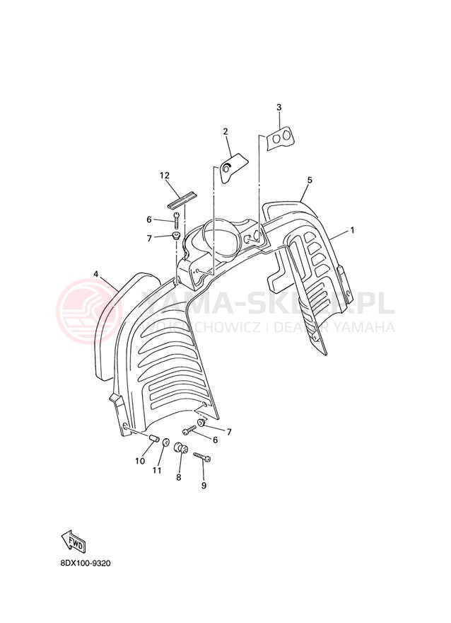 Schemat "INSTRUMENT PANEL" do Yamaha VENTURE XL