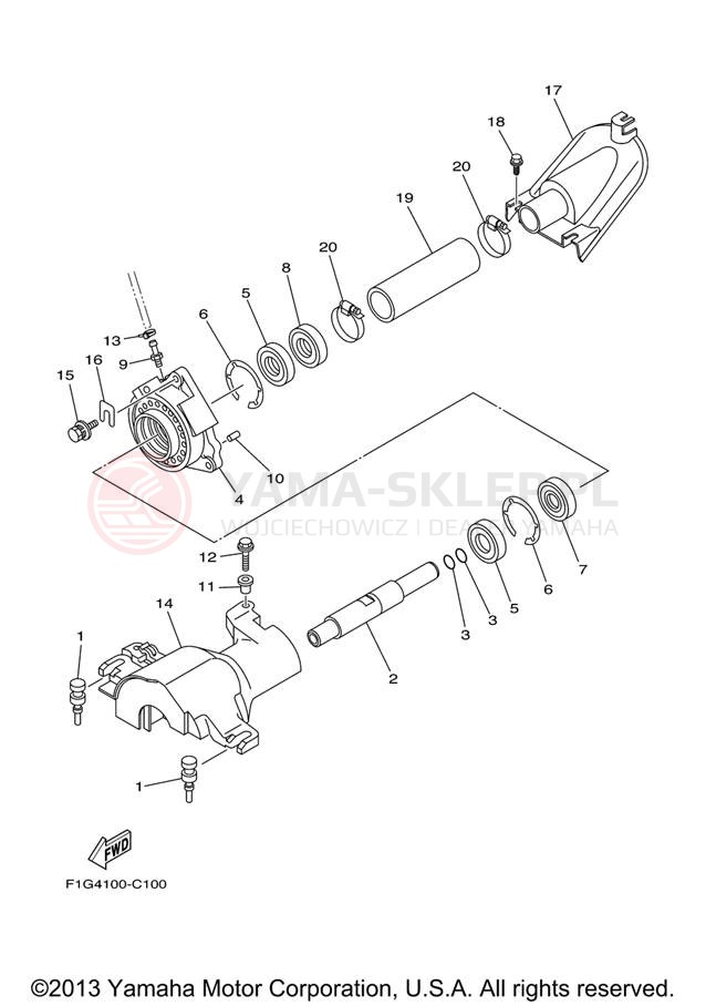 Schemat "JET UNIT" do Yamaha GP1300-G E/GP1300-G