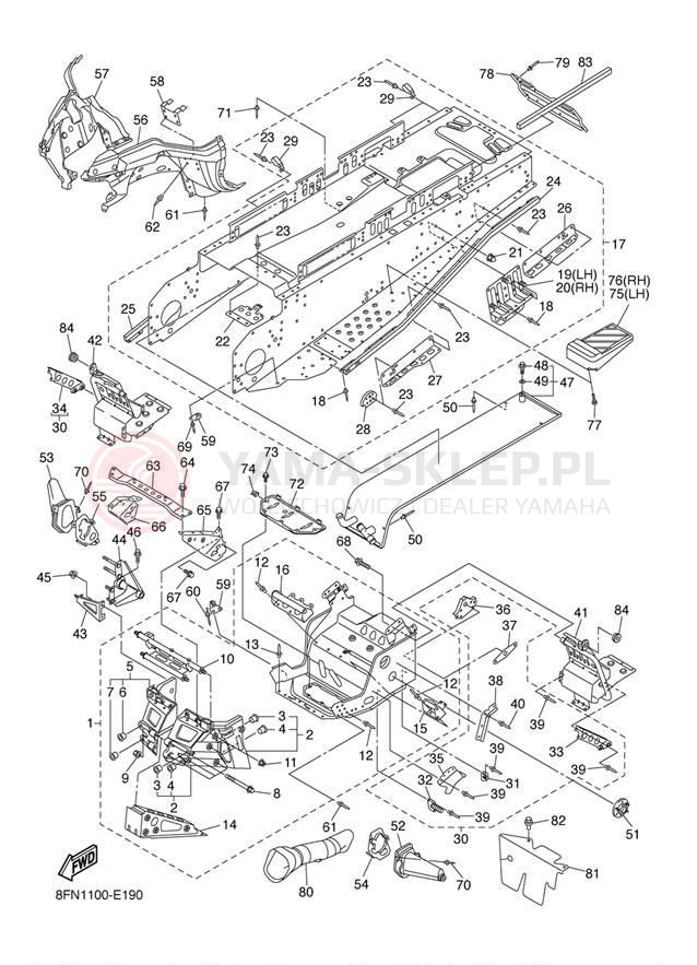 Schemat "rama" do Yamaha VK PROFESSIONAL VK10L
