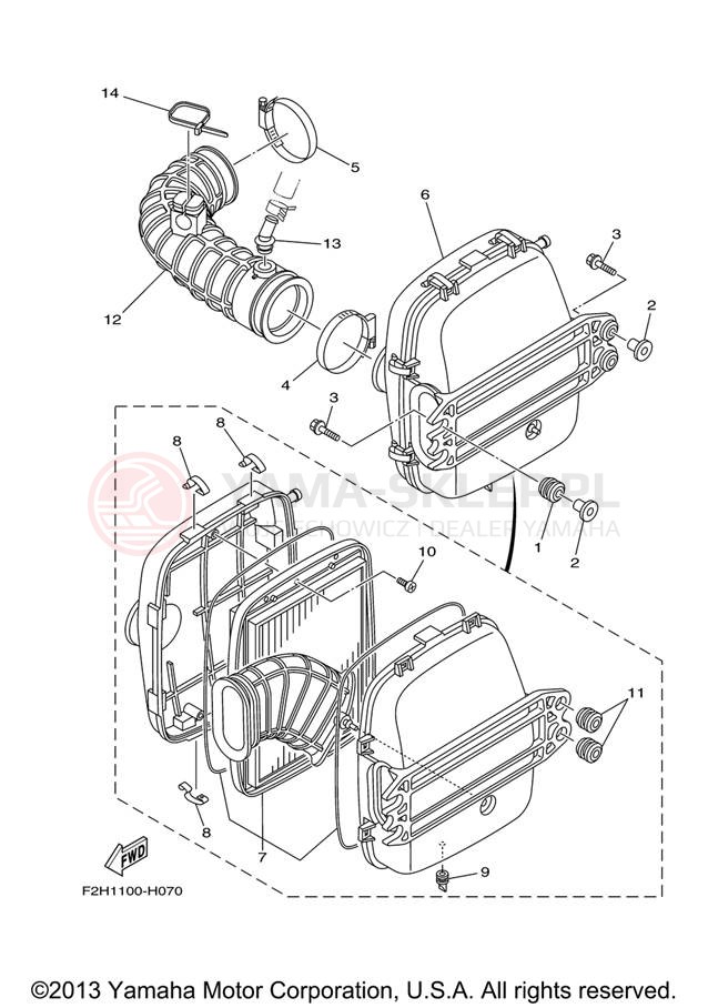 Schemat "Wtrysk paliwa" do Yamaha (WAVERUNNER FX HO) FY1800J