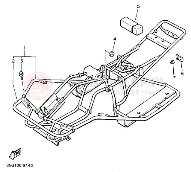 Schemat "rama" do Yamaha SNOSCOOT SV80N