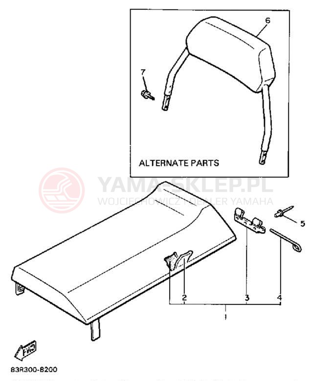 Schemat "siedzenie" do Yamaha VK540 VK540M