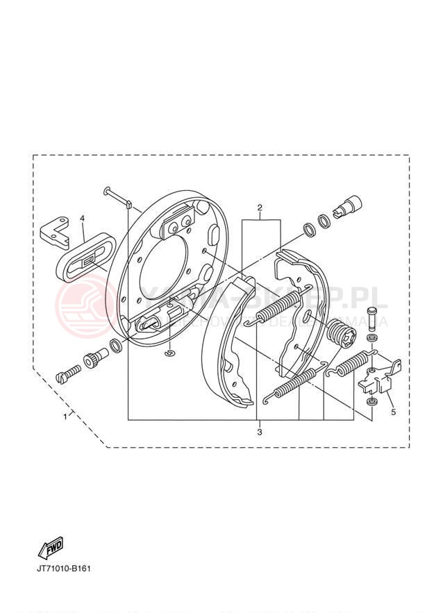 Schemat "hamulec" do Yamaha PRO HAULER 700 YXP700AT