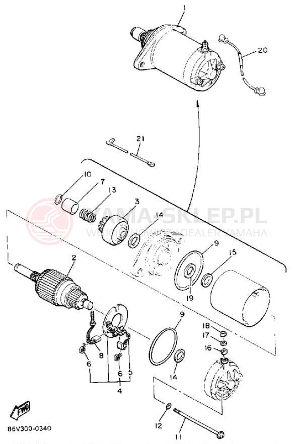 Schemat "rozrusznik" do Yamaha VK540 VK540ER
