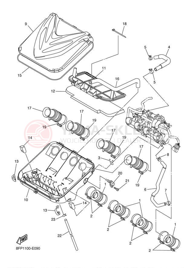 Schemat "Wtrysk paliwa" do Yamaha APEX MTX RX10MTYL/RX10MTYB