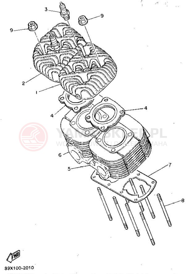 Schemat "głowica" do Yamaha ENTICER II LT ET410TRU
