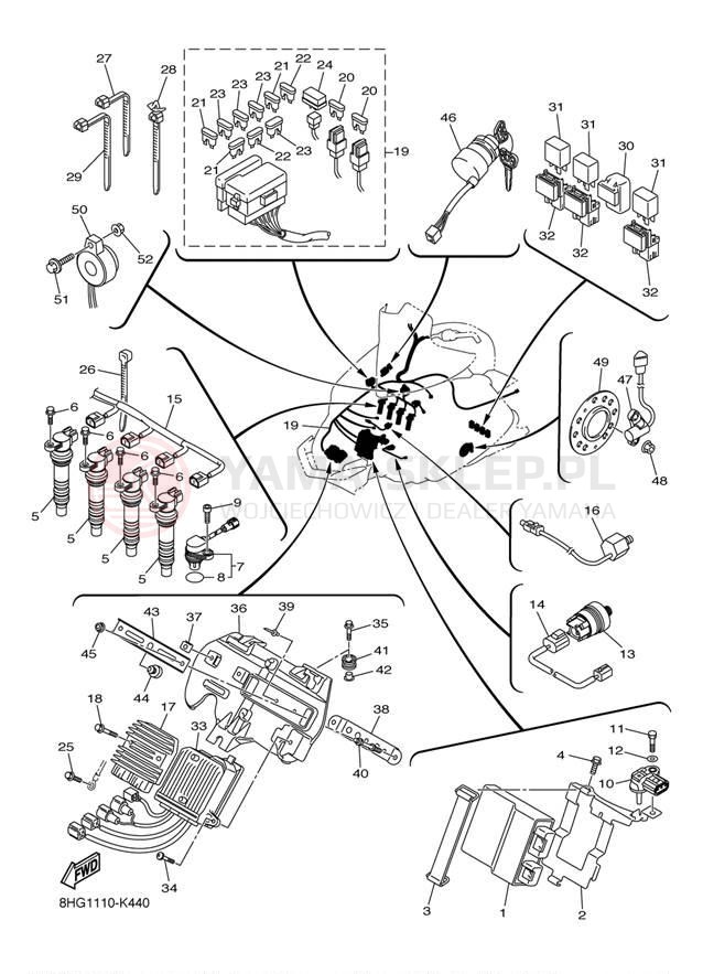 Schemat "układ elektryczny" do Yamaha APEX XTX RX10PXTAL/RX10PXTAR