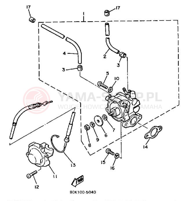 Schemat "Pompa olejowa" do Yamaha PHAZER PZ480K