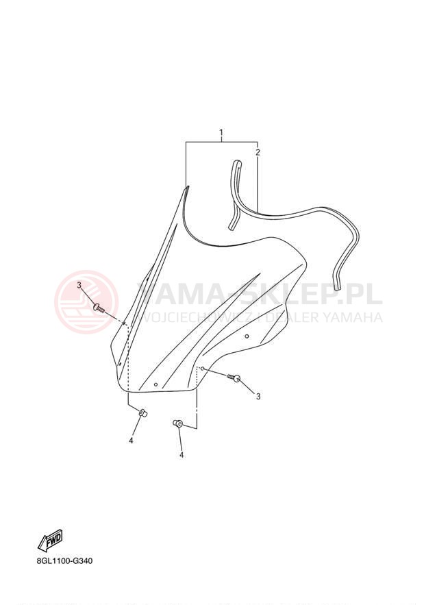 Schemat "Szyba" do Yamaha FXNYTRO XTX FX10XTYL/FX10XTYW