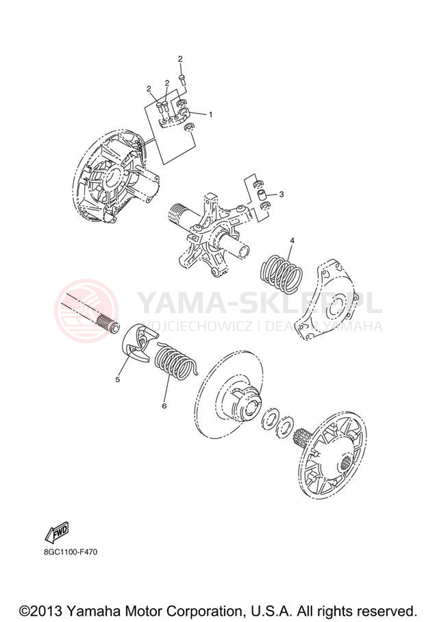 Schemat "DRIVE SETTING" do Yamaha PHAZER RTX PZ50RTXL/PZ50RTXW