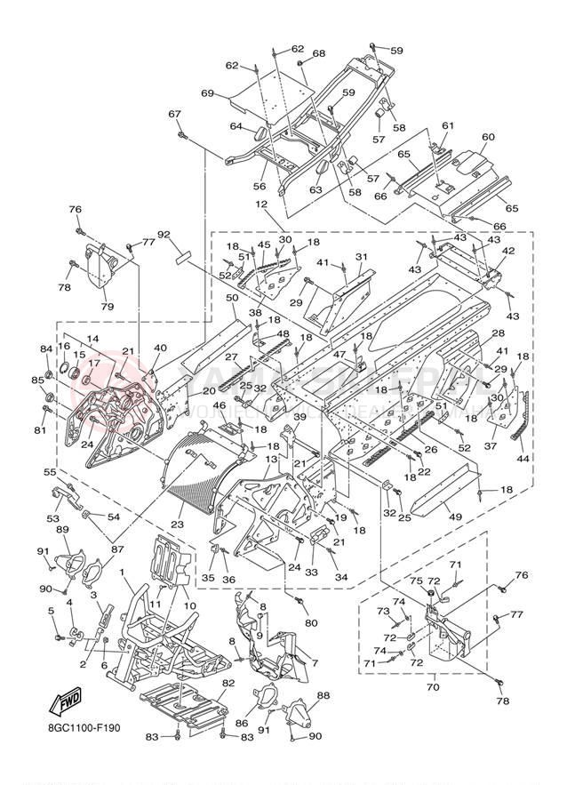 Schemat "rama" do Yamaha PHAZER PZ50W