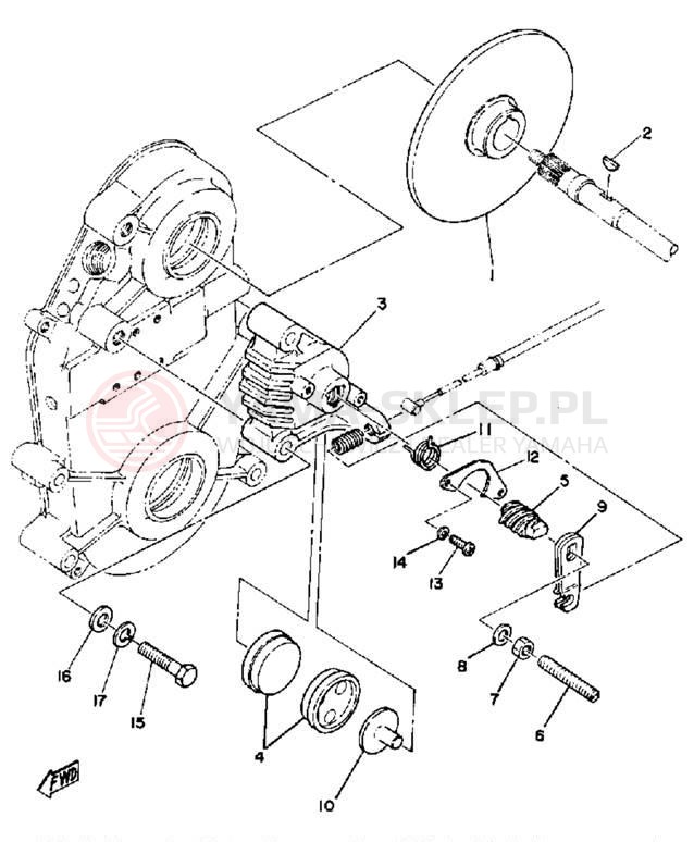Schemat "hamulec" do Yamaha SRX440D