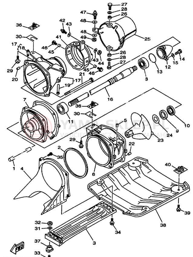 Schemat "JET UNIT" do Yamaha WAVE BLASTER II WB760V