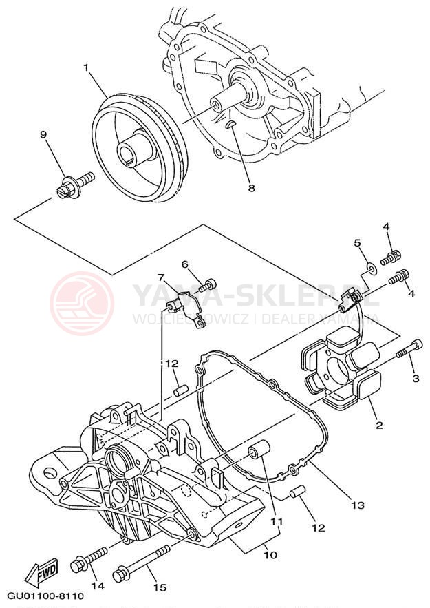 Schemat "prądnica" do Yamaha WAVE RUNNER GP800W GP800W