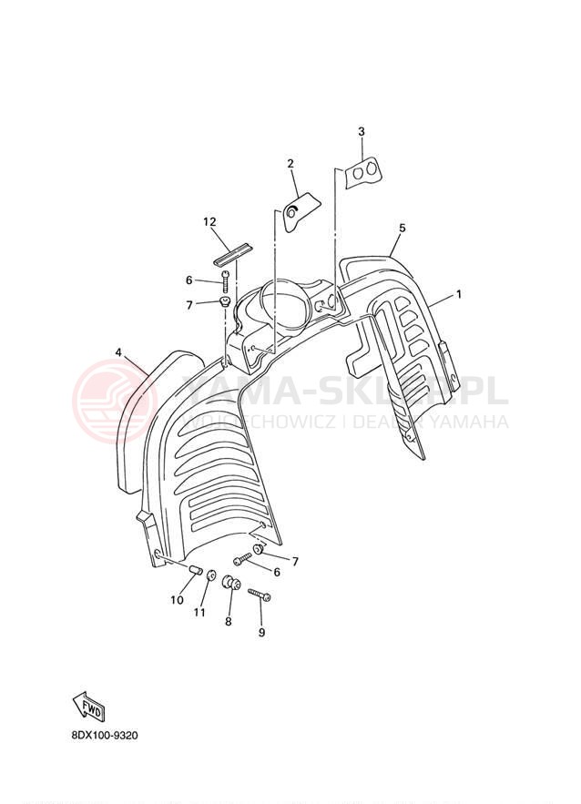 Schemat "INSTRUMENT PANEL" do Yamaha VENTURE XL VT500XLD