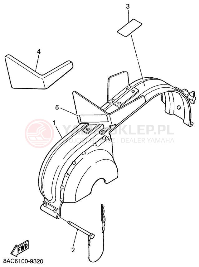 Schemat "GUARD - LUGGAGE BOX" do Yamaha VK540 III VK540EC