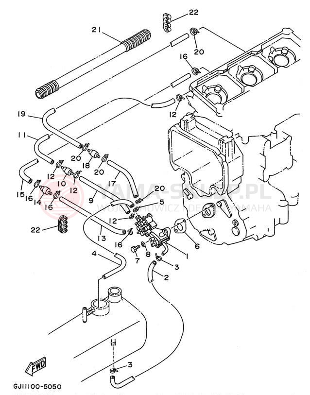 Schemat "Pompa olejowa" do Yamaha WAVE RAIDER 1100 RA1100U