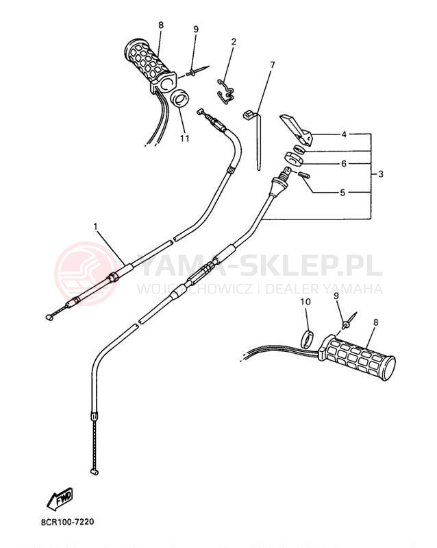Schemat "Układ chlodzenia" do Yamaha VENTURE 600 VT600A/VT500A