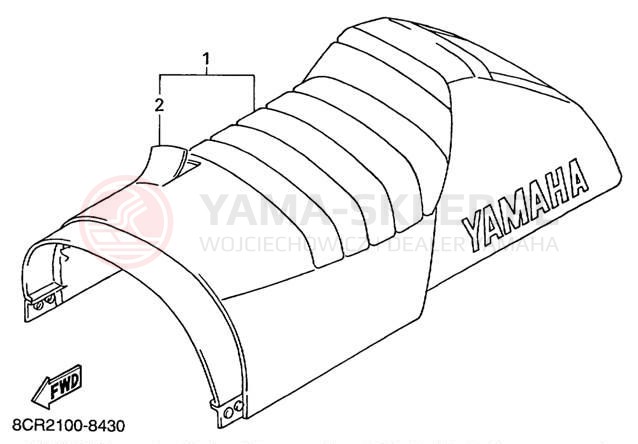 Schemat "siedzenie" do Yamaha VMAX 600 VX600C/VX500C