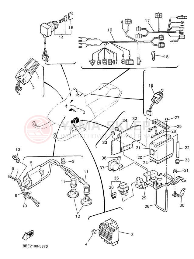 Schemat "układ elektryczny" do Yamaha OVATION LE CS340EA