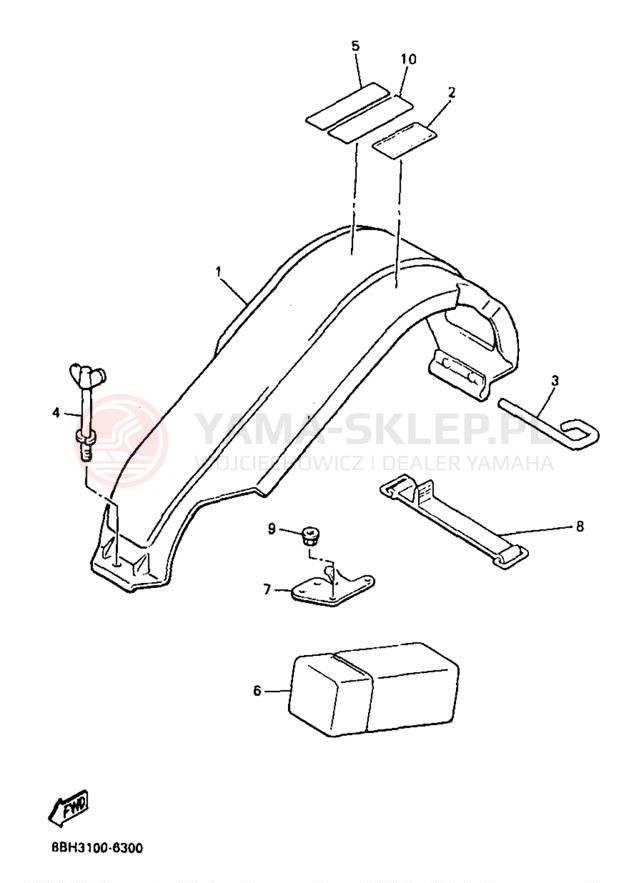 Schemat "GUARD - LUGGAGE BOX" do Yamaha PHAZER MOUNTAIN LITE PZ480STB