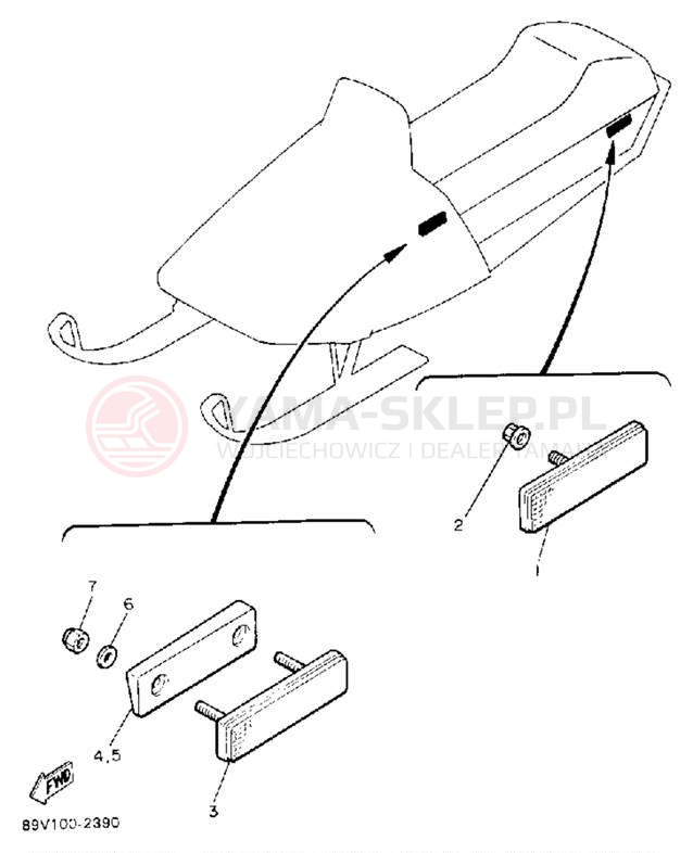 Schemat "układ elektryczny" do Yamaha VENTURE GT VT480GTS
