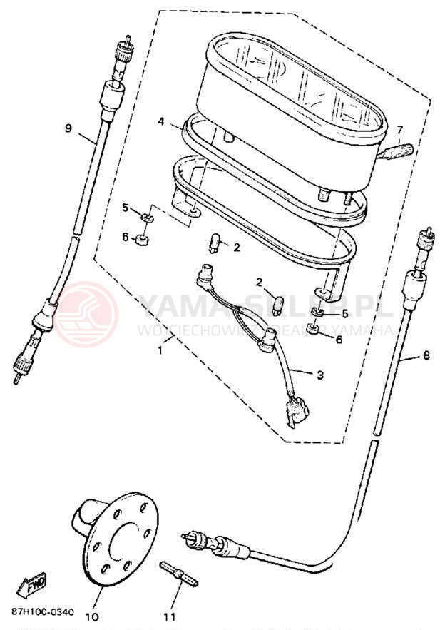 Schemat "licznik" do Yamaha PHAZER II ST PZ480STR