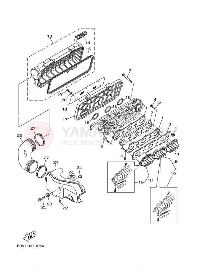 Schemat "Wtrysk paliwa" do Yamaha XLT1200 XA1200AC