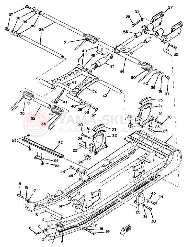 Schemat "TRACK SUSPENSION" do Yamaha GPX338F/GPX433F