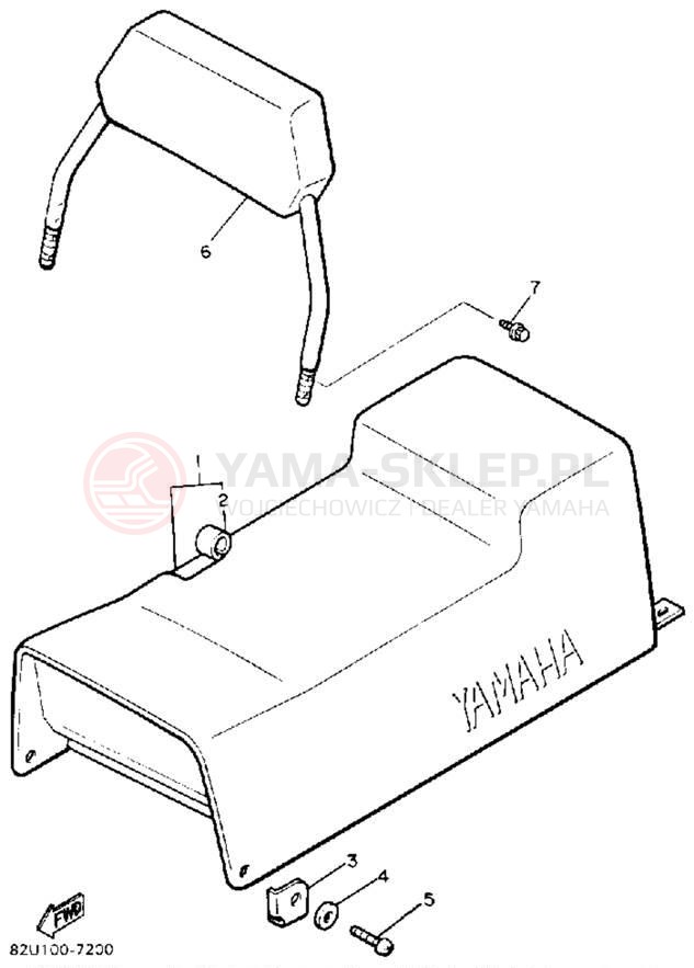 Schemat "siedzenie" do Yamaha ENTICER LTR ET400TRP