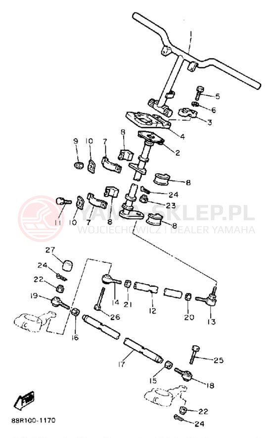 Schemat "Półki zawieszenia" do Yamaha EXCITER II ST EX570STT