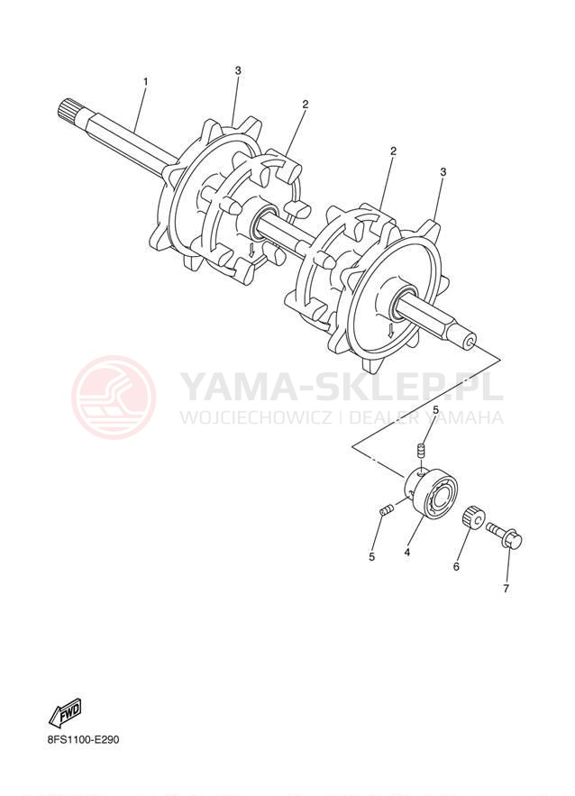Schemat "Układ napędowy" do Yamaha APEX MOUNTAIN RX10MW/RX10MSW