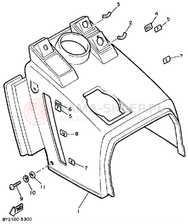 Schemat "INSTRUMENT PANEL" do Yamaha ENTICER 340 ET340K